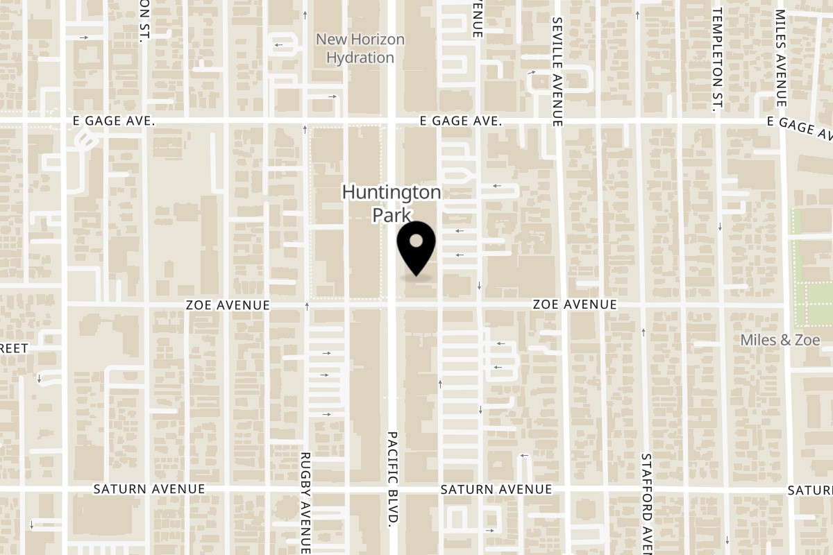 Map showing the location of Curry Boys Huntington Park on 6534 Pacific Blvd in Huntington Park